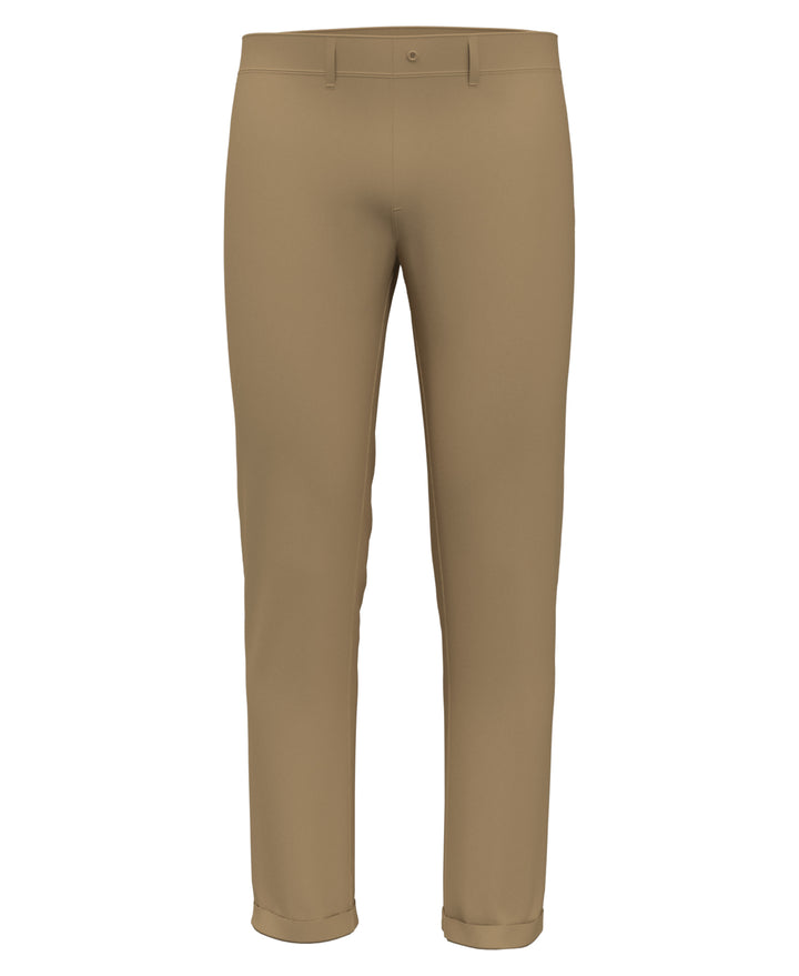 Slim Fit Stretch Chino Flat Front Pant (Travertine) 