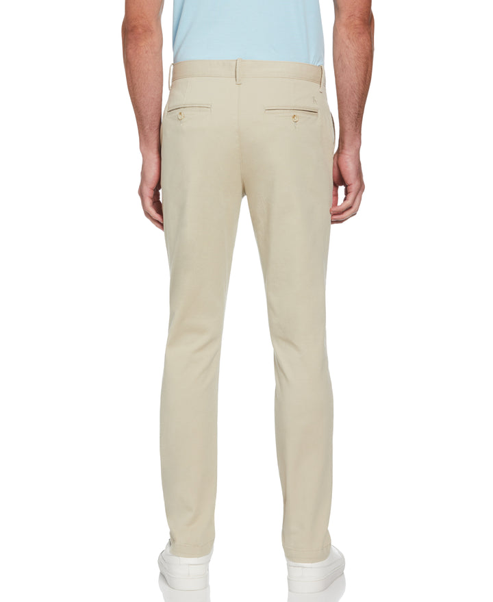Slim Fit Stretch Chino Flat Front Pant (Agate Gray) 