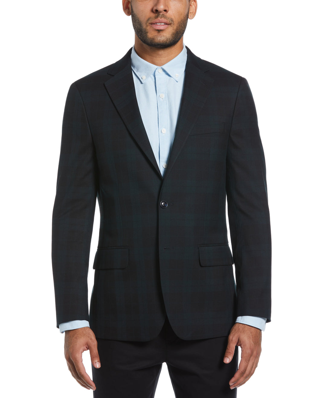 Slim Fit Plaid Sport Coat-Suit Jackets-Multi-36-Regular-Original Penguin
