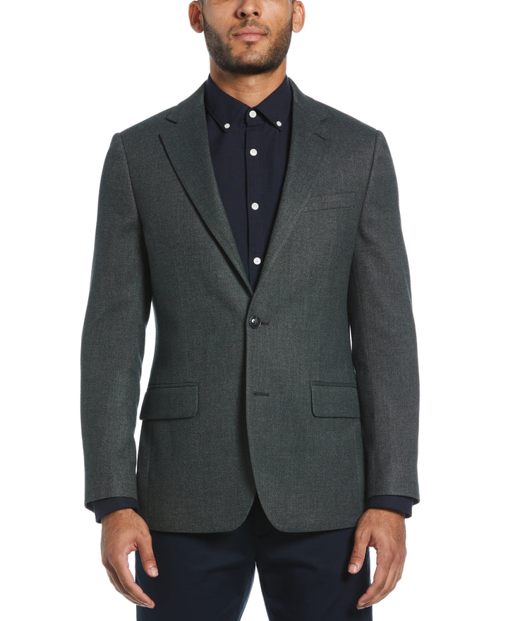 Green Pico Polyester Viscose Suit Jacket  (Green) 