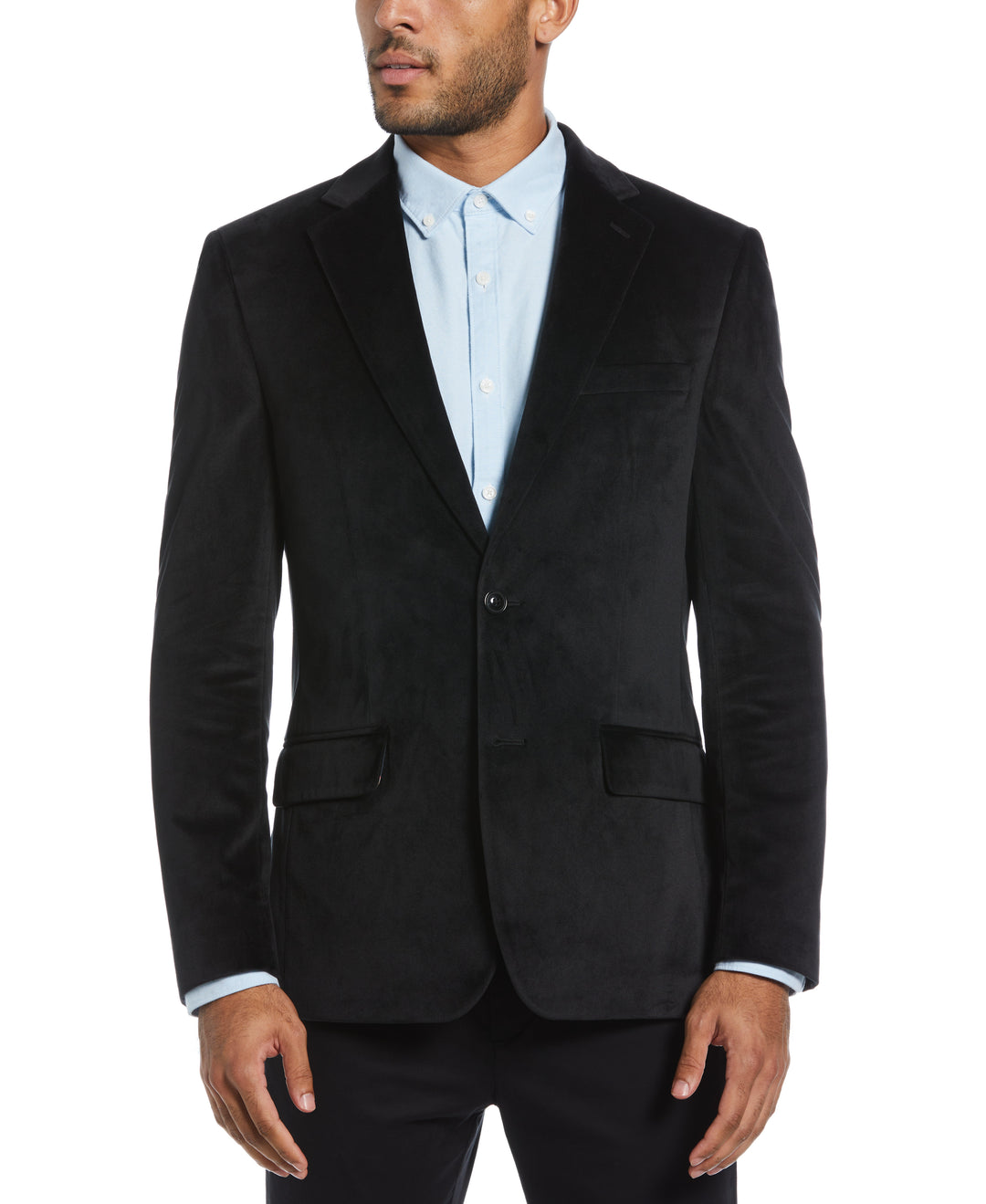 Black Velvet Pivo Suit Jacket  (Black) 