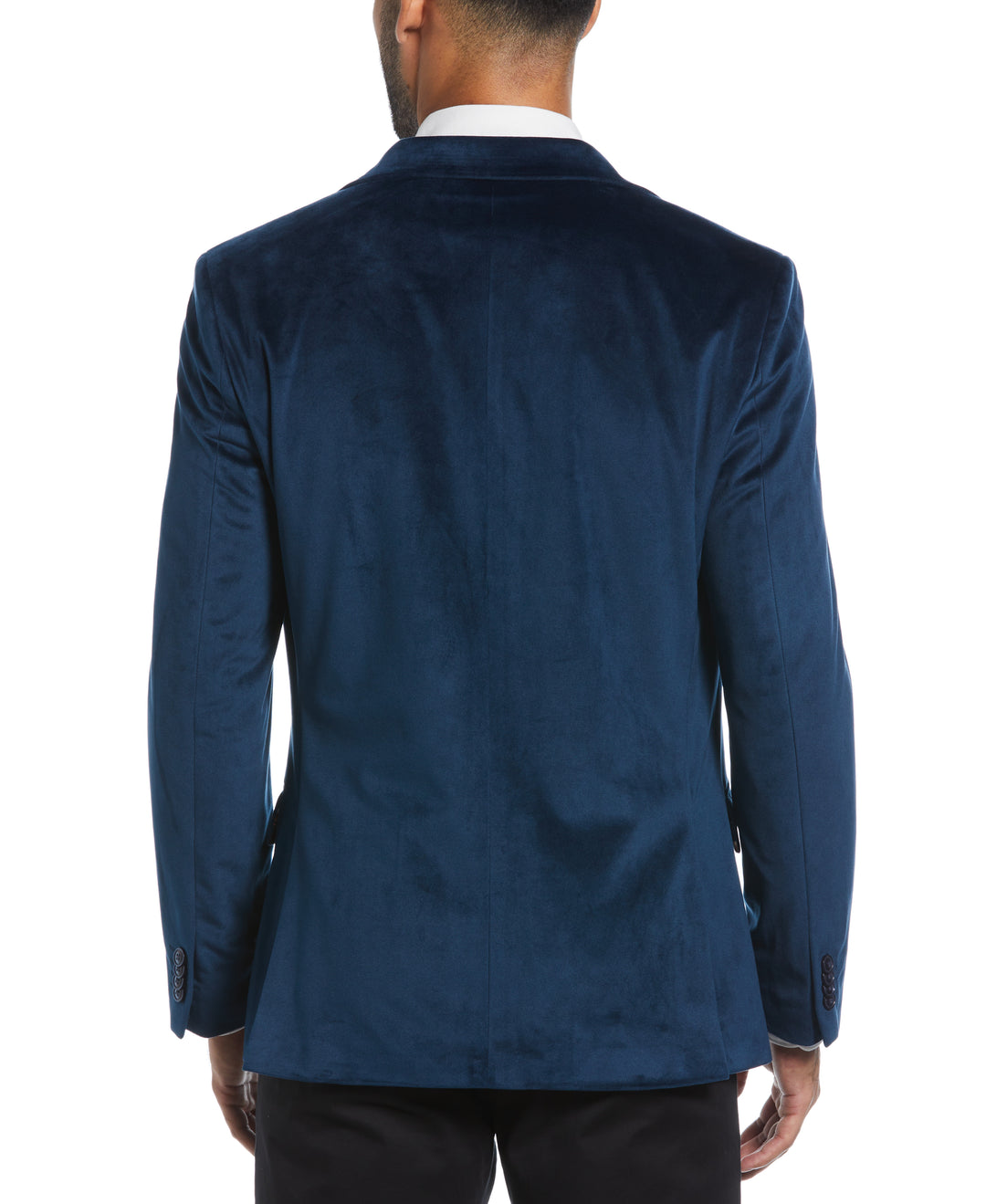 Blue Velvet Pico Polyester Jacket  (Blue) 