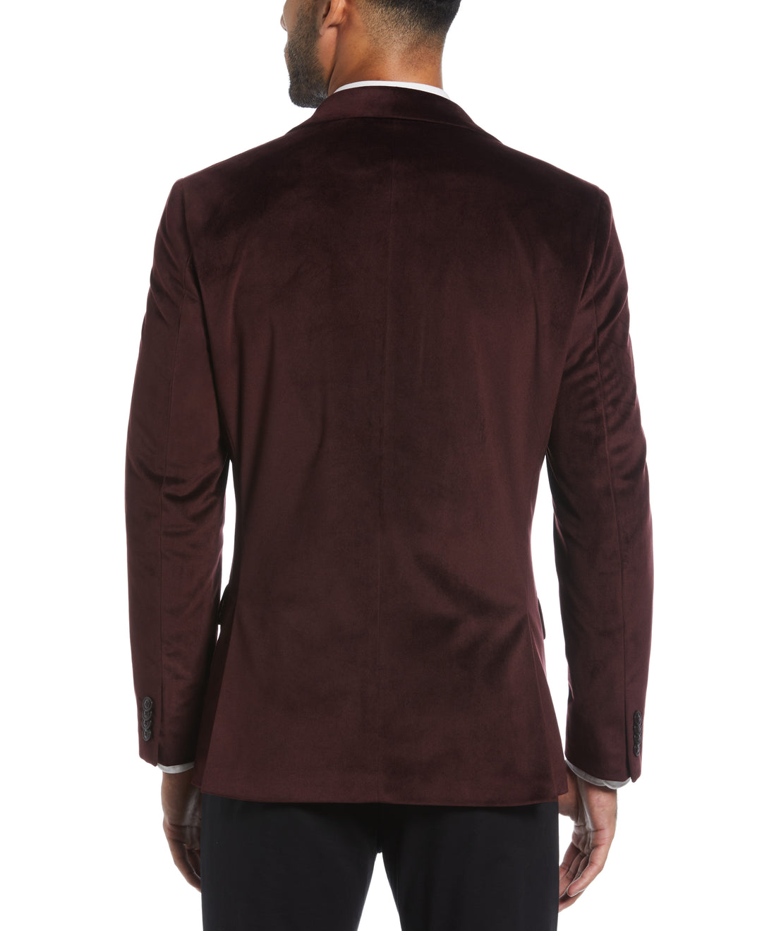Marsala Velvet Pico Polyester Jacket  (Marsala) 
