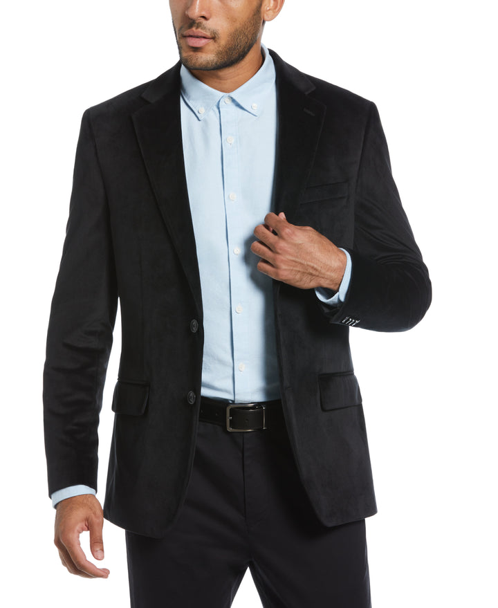 Black Velvet Pivo Suit Jacket  (Black) 