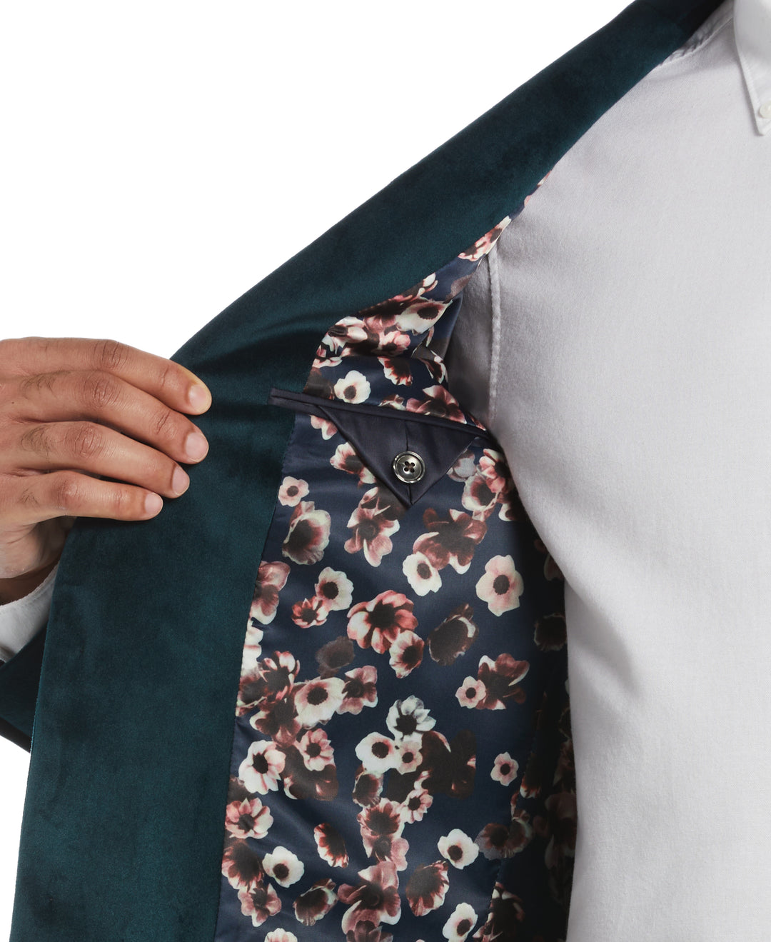 Green Velvet Pico Polyester Jacket  (Green) 