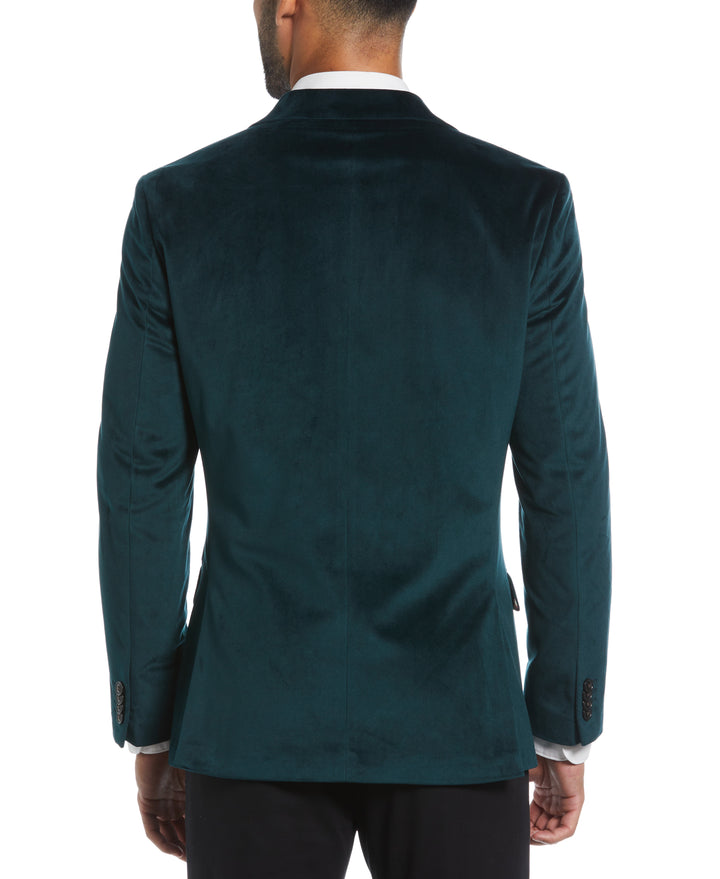 Green Velvet Pico Polyester Jacket  (Green) 