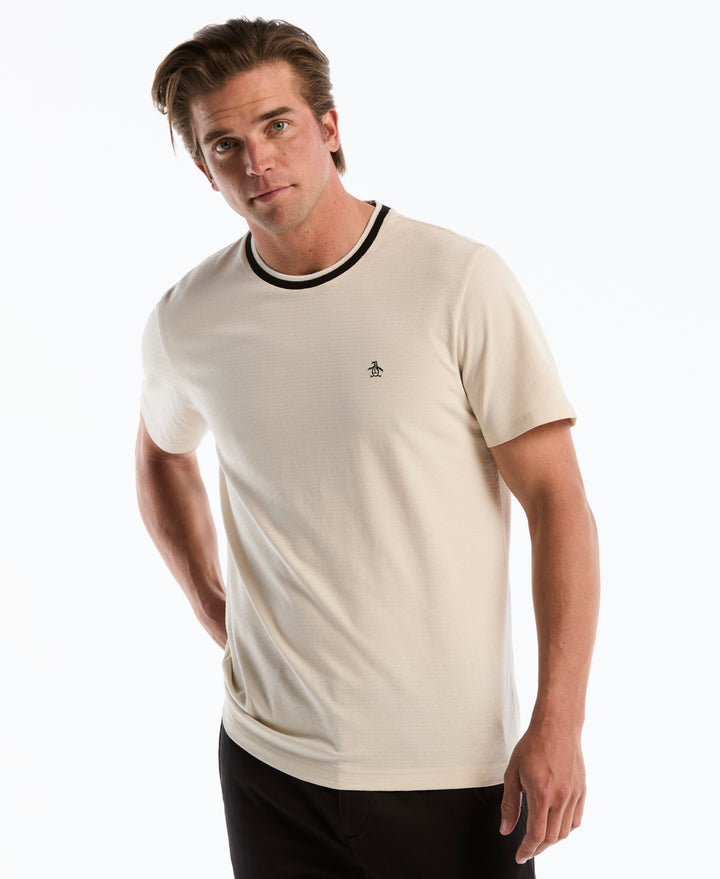 Cotton Slub Tipped Tee (Birch) 