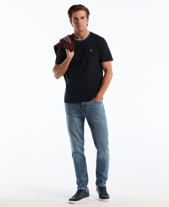 Cotton Slub Tipped Tee (Dark Sapphire) 