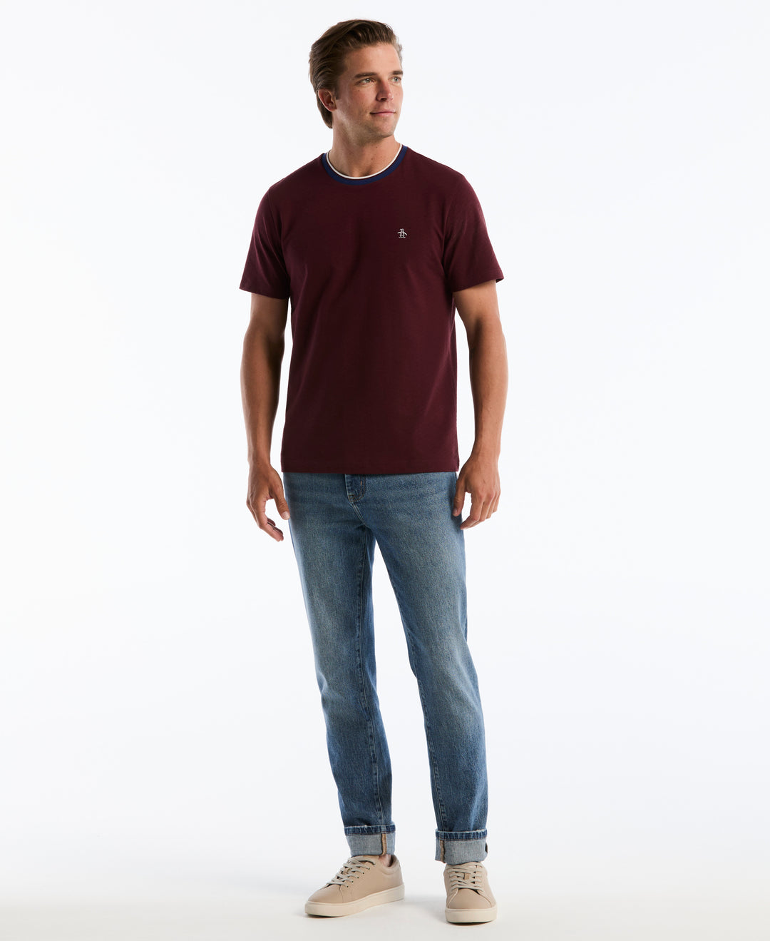 Cotton Slub Tipped Tee (Port Royale) 