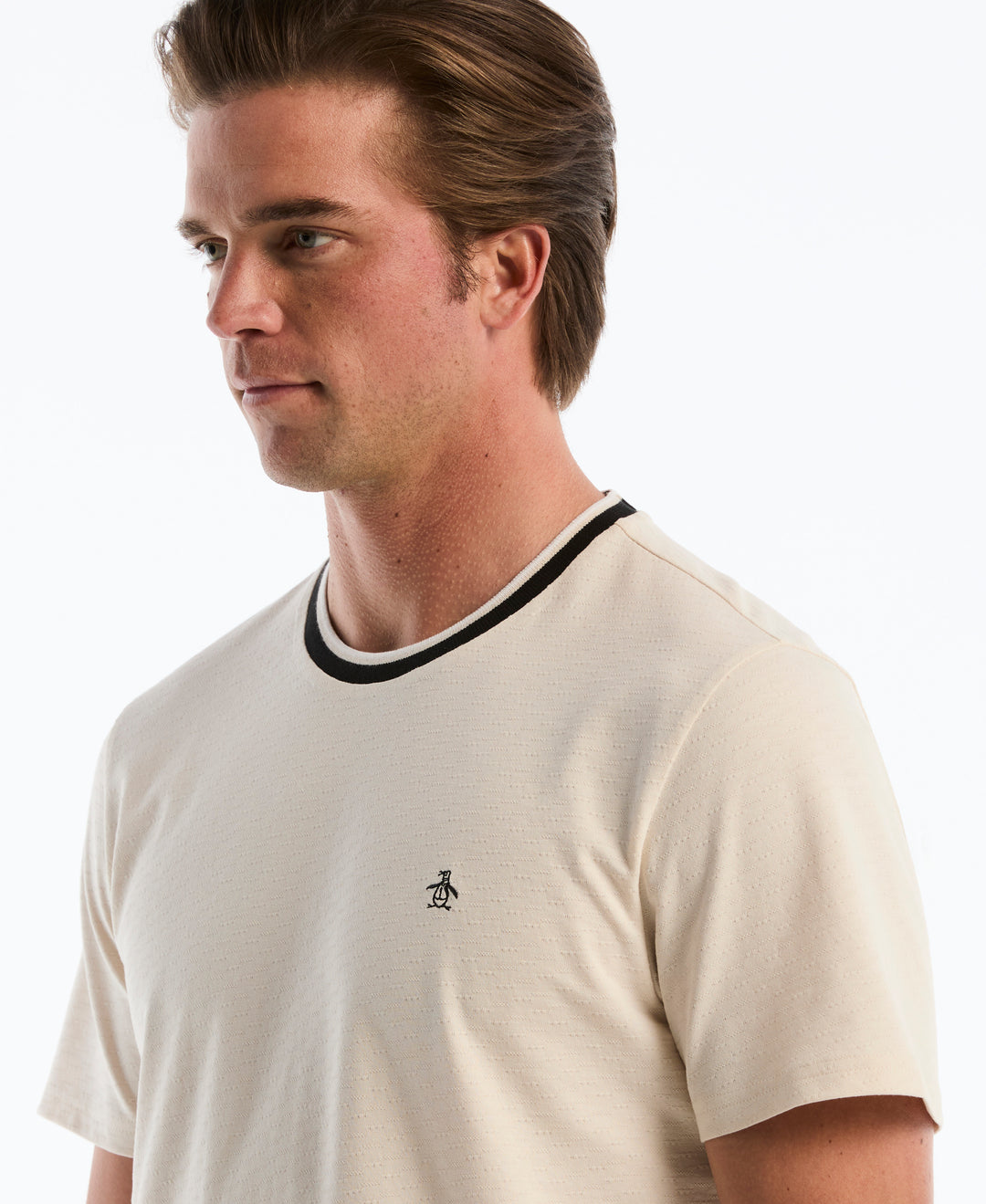 Cotton Slub Tipped Tee (Birch) 