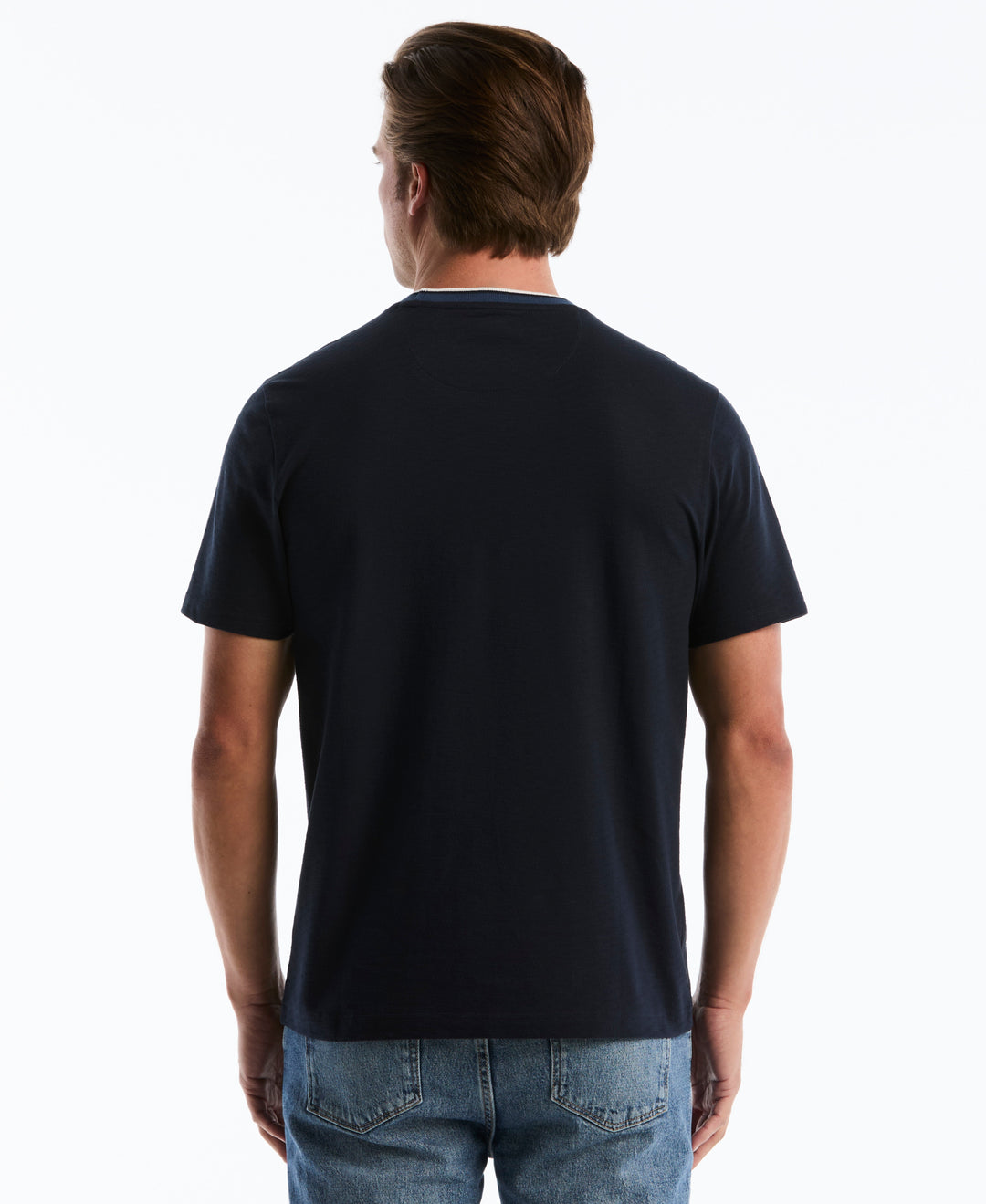 Cotton Slub Tipped Tee (Dark Sapphire) 