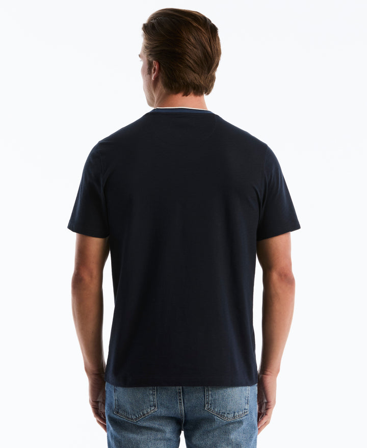 Cotton Slub Tipped Tee (Dark Sapphire) 