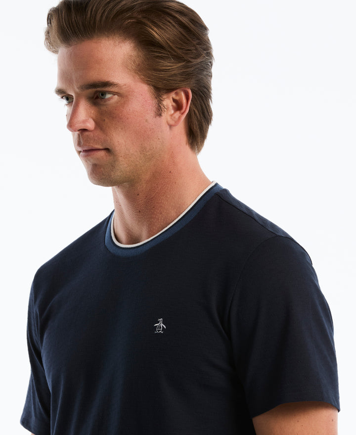 Cotton Slub Tipped Tee (Dark Sapphire) 