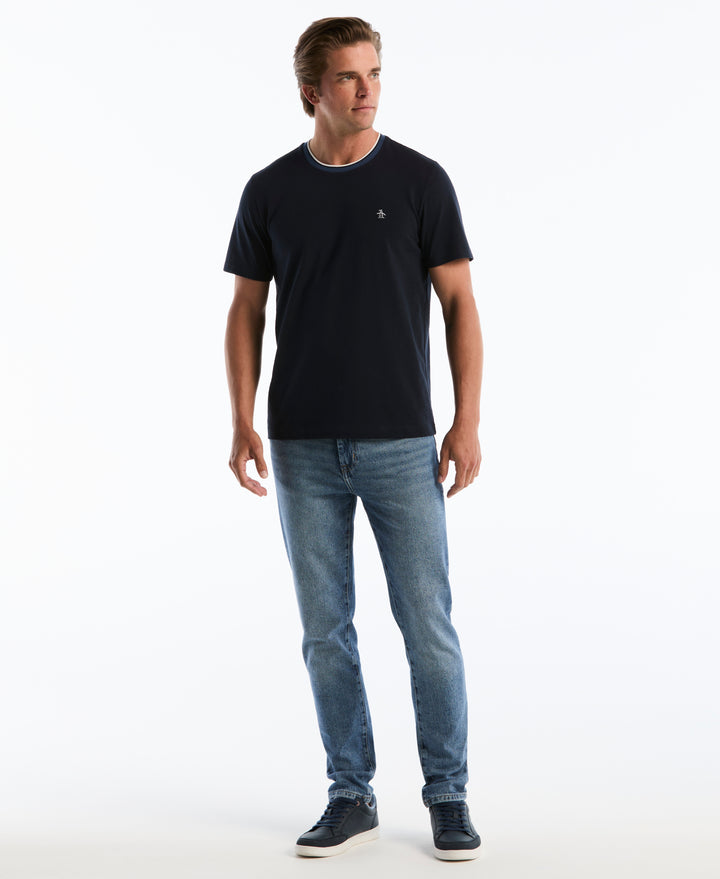 Cotton Slub Tipped Tee (Dark Sapphire) 