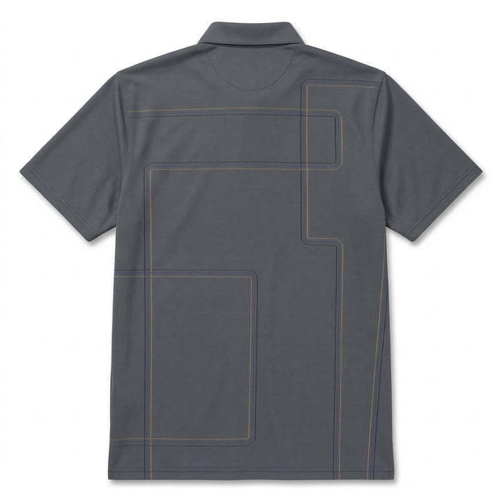 "Snow Tracks" All-Over Print Golf Polo-Golf Polos-Original Penguin
