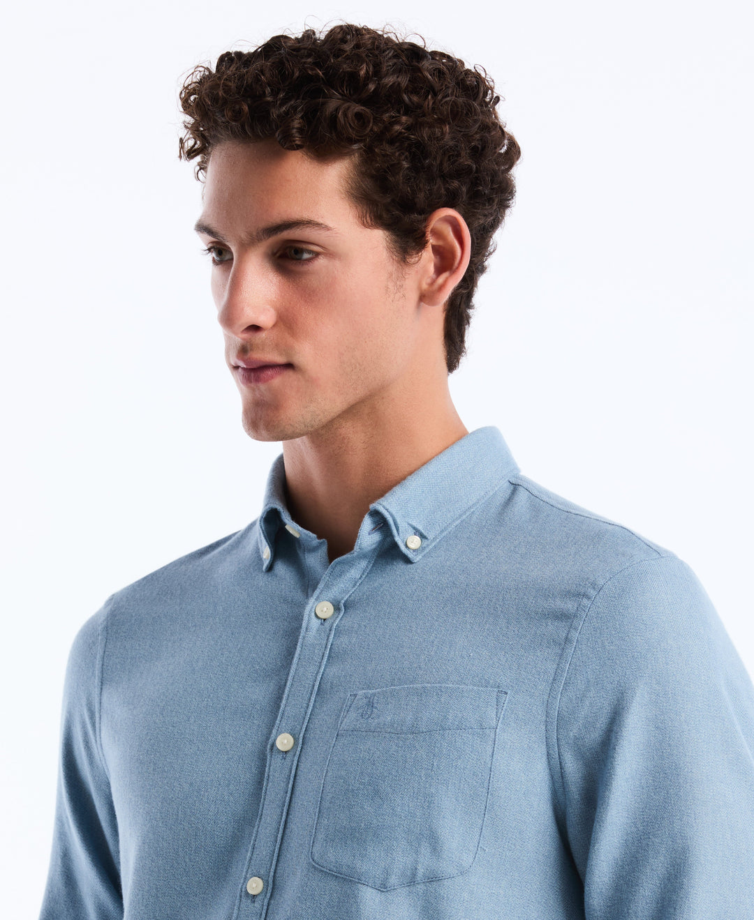 Jaspe Solid Flannel (Copen Blue) 