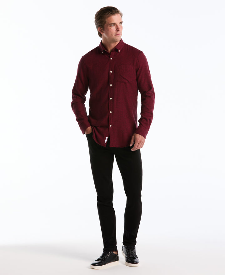 Jaspe Solid Flannel (Red) 