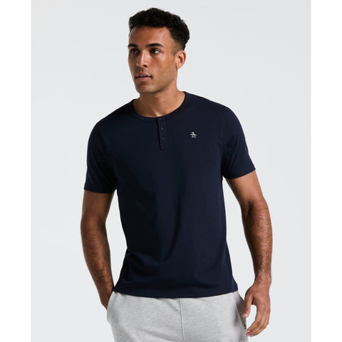 Short Sleeve Henley Tee (Dark Sapphire) 