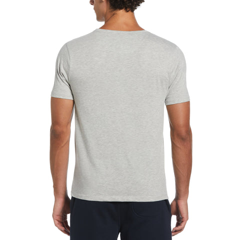 Solid Henley Tee (Light Grey Heather) 
