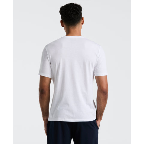 Short Sleeve Henley Tee (Bright White) 