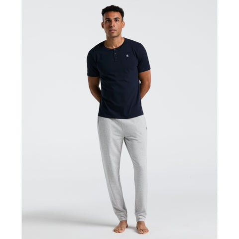 Short Sleeve Henley Tee (Dark Sapphire) 