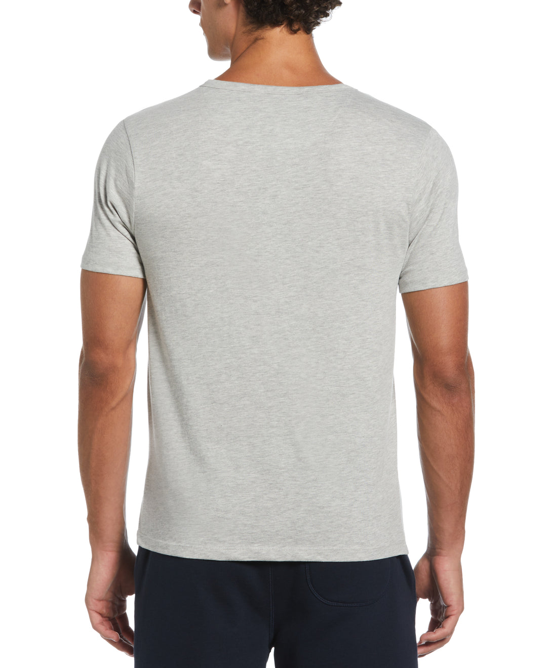 Solid Henley Tee (Light Grey Heather) 