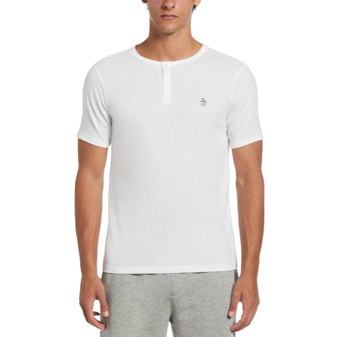 Solid Henley Tee (White) 