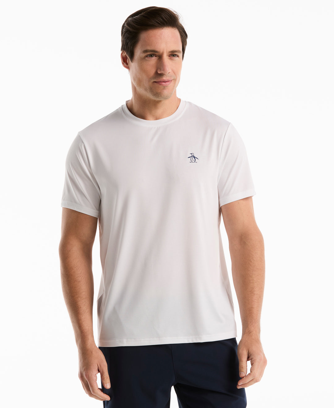 Solid Performance Crew Tennis Tee-Tennis Tees-Original Penguin