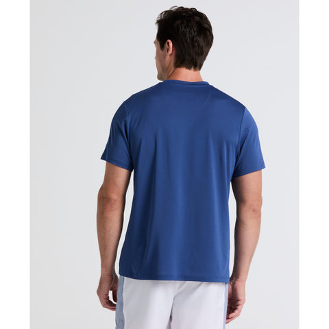 Solid Performance Crew Tennis Tee (True Navy) 