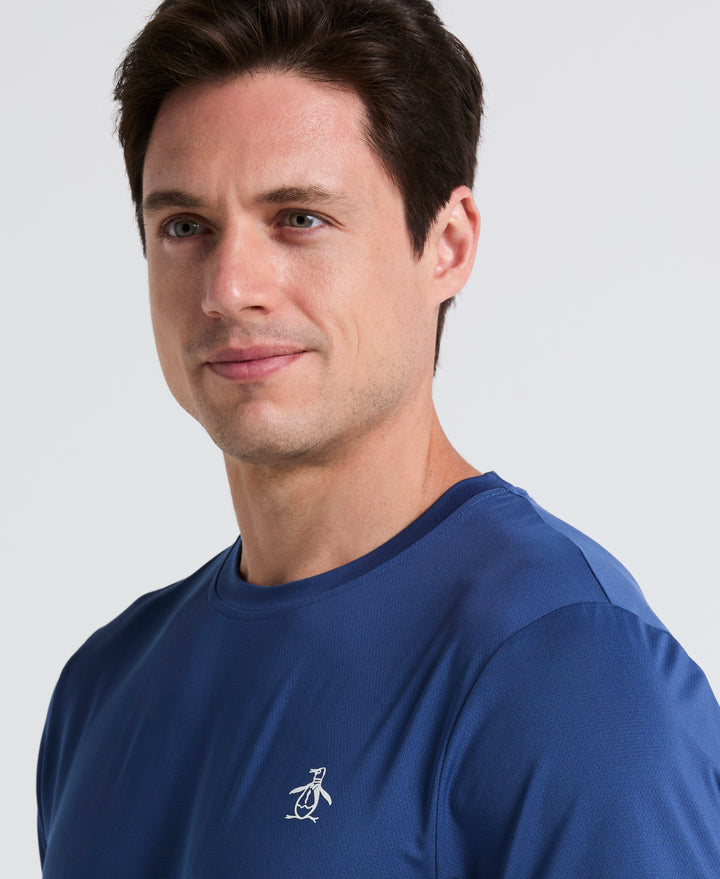 Solid Performance Crew Tennis Tee (True Navy) 