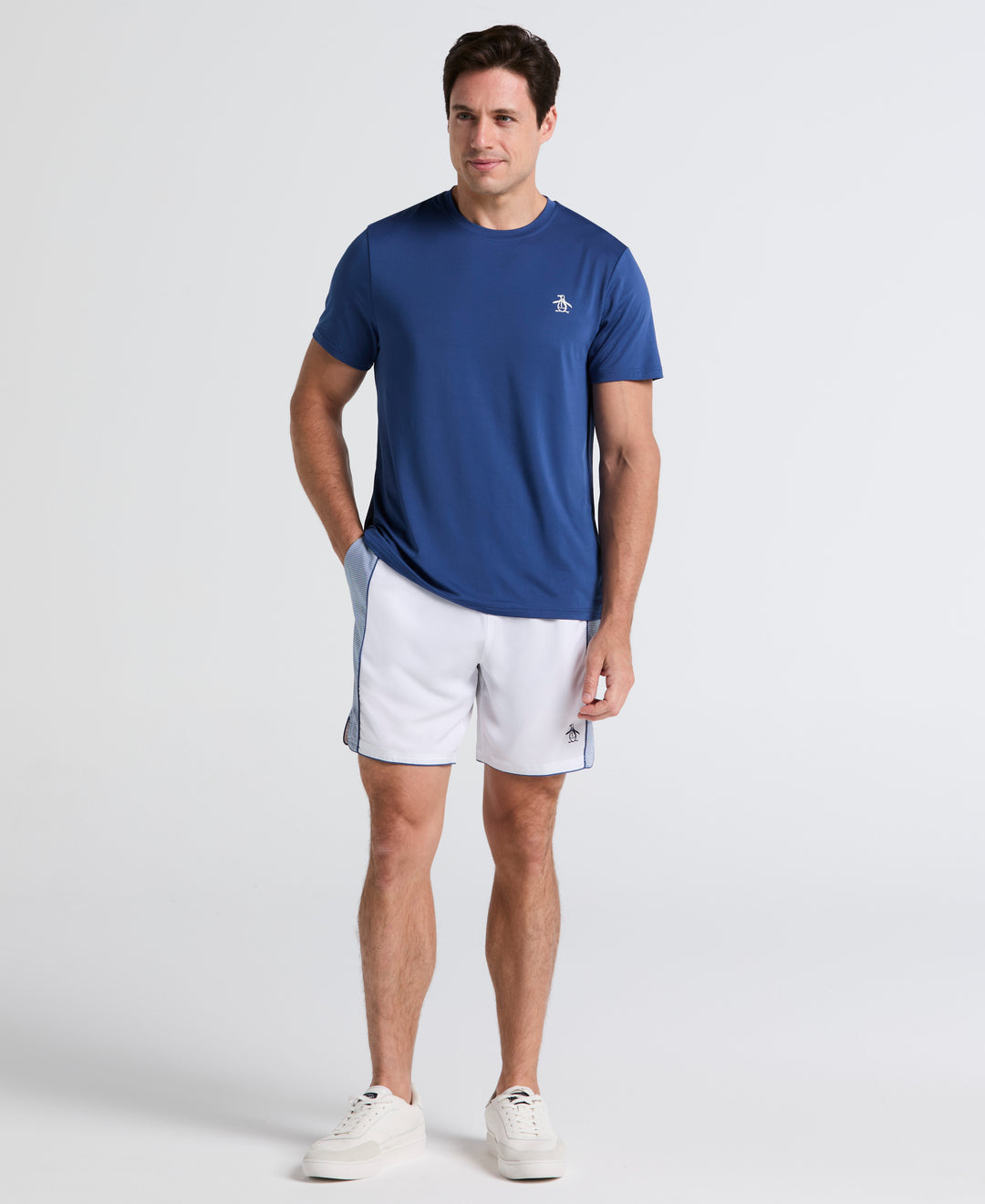 Solid Performance Crew Tennis Tee (True Navy) 