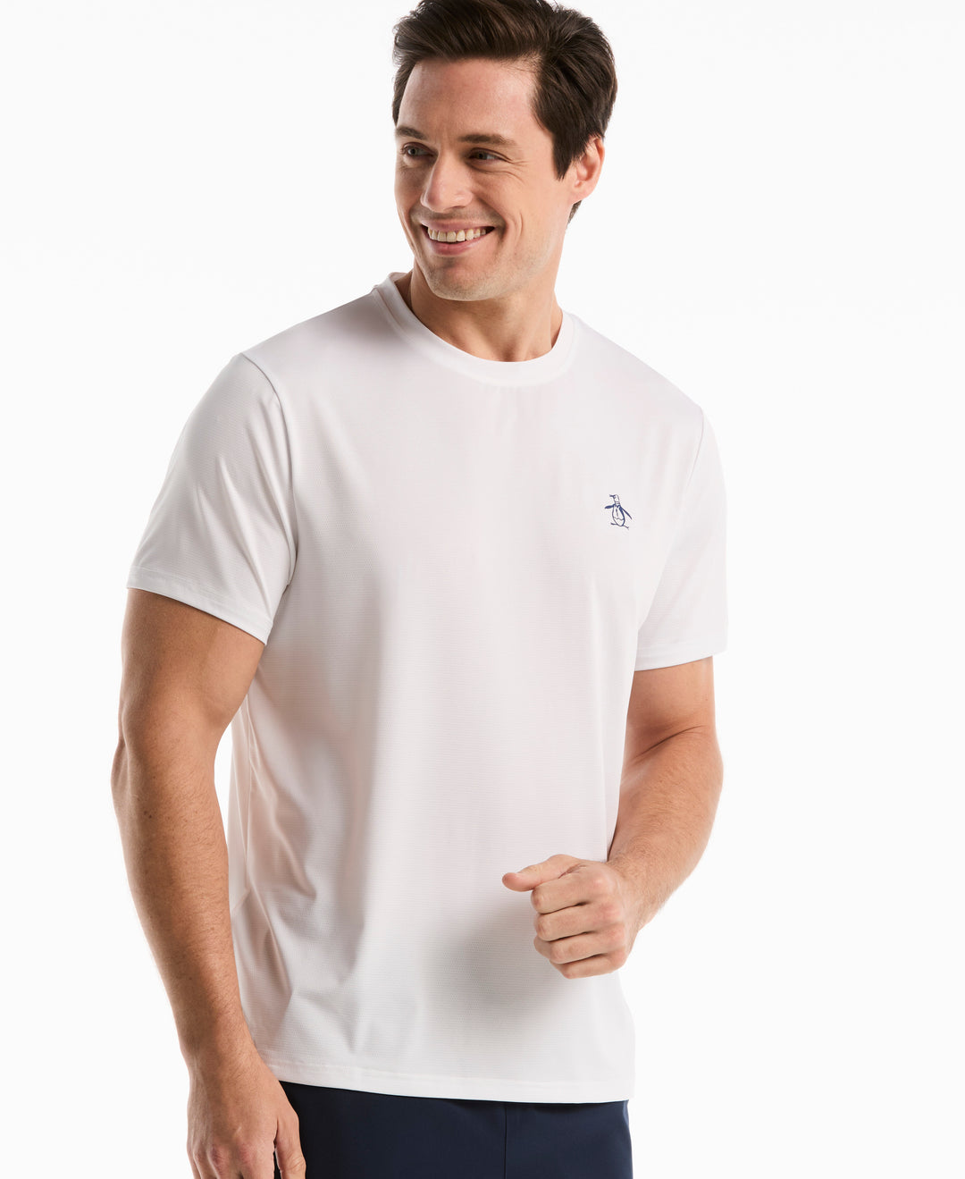 Solid Performance Crew Tennis Tee-Tennis Tees-Original Penguin