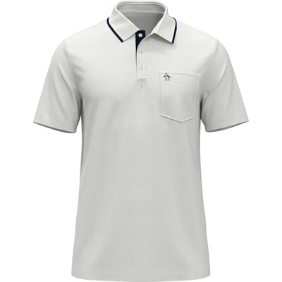 Solid Pique 3-Button Polo (Bright White) 