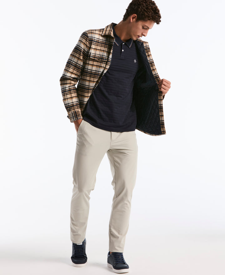 Solid Striped Polo Shirt (Dark Sapphire) 