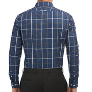 Space Dye Windowpane Button Down-Dress Shirts-Original Penguin