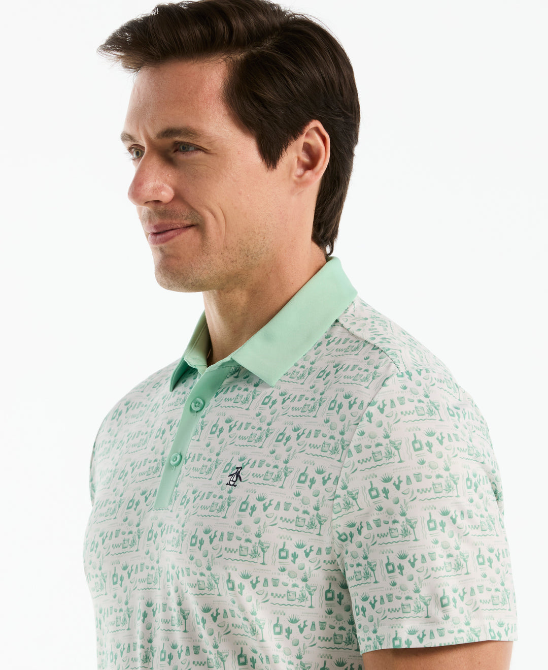 Spicy Margarita Contrast Golf Polo-Golf Polos-Original Penguin