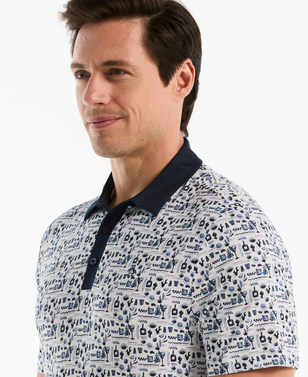 Spicy Margarita Contrast Golf Polo-Golf Polos-Original Penguin
