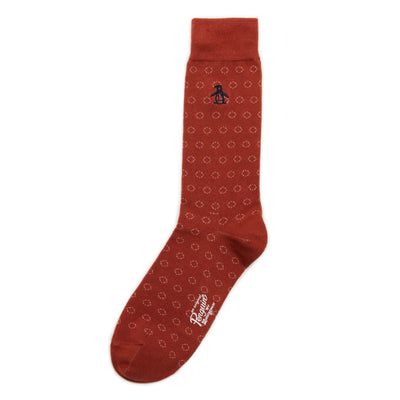 Spotted Dot Dress Sock  (Sienna) 