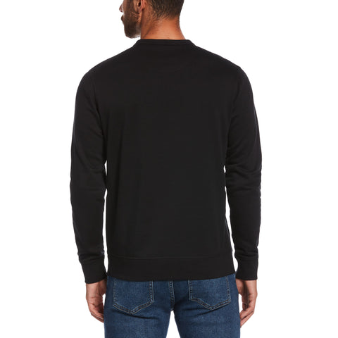 Fleece Crew Neck Sweater-Sweatshirts-Original Penguin