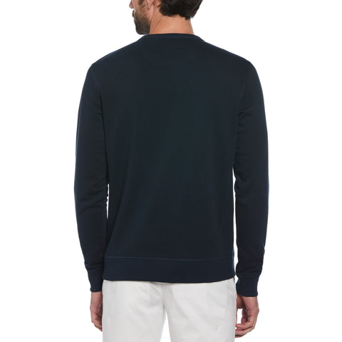 Fleece Crew Neck Sweatshirt (Dark Sapphire) 