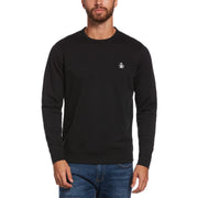Fleece Crew Neck Sweater-Sweatshirts-True Black-L-Original Penguin
