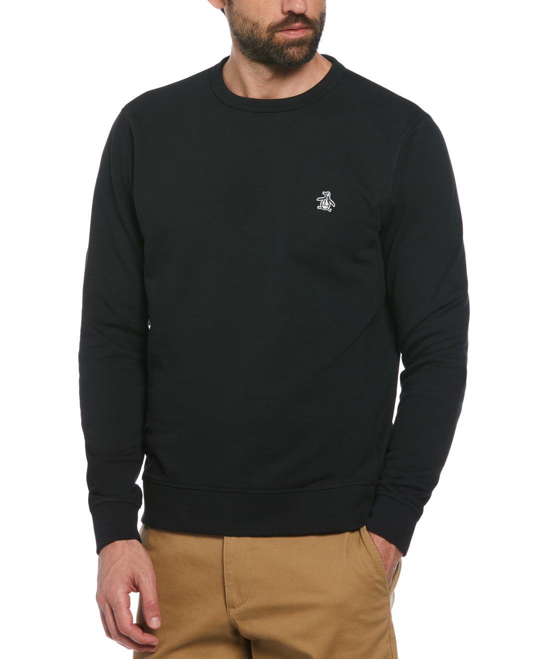Fleece Crew Neck Sweatshirt (True Black) 