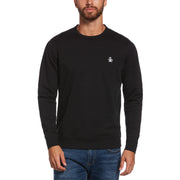 Fleece Crew Neck Sweater-Sweatshirts-True Black-L-Original Penguin