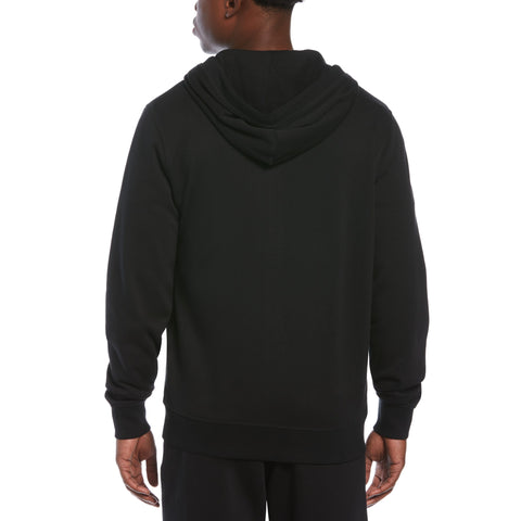 Sticker Pete Full-Zip Fleece Hoodie (True Black) 