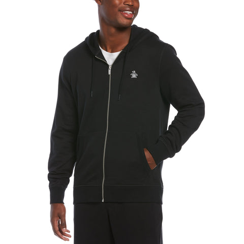 Sticker Pete Full-Zip Fleece Hoodie (True Black) 