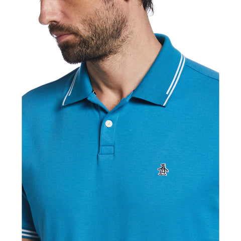 Sticker Pete Knit Polo Shirt (Mosaic Blue) 