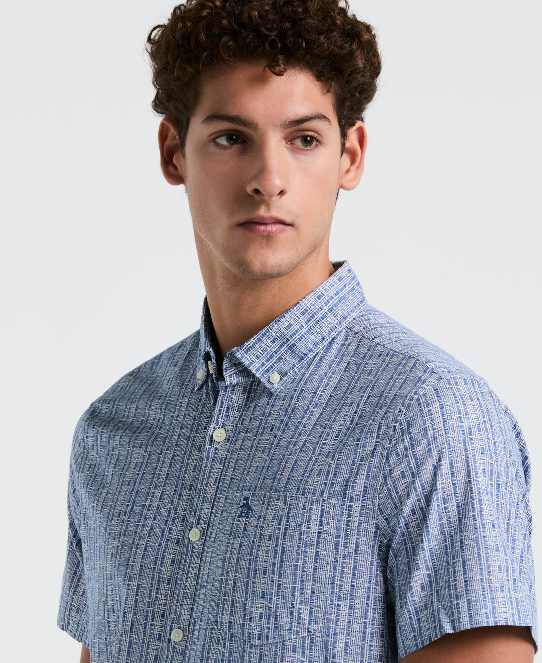 Cotton Poplin Texture Shirt (Blue Quartz) 