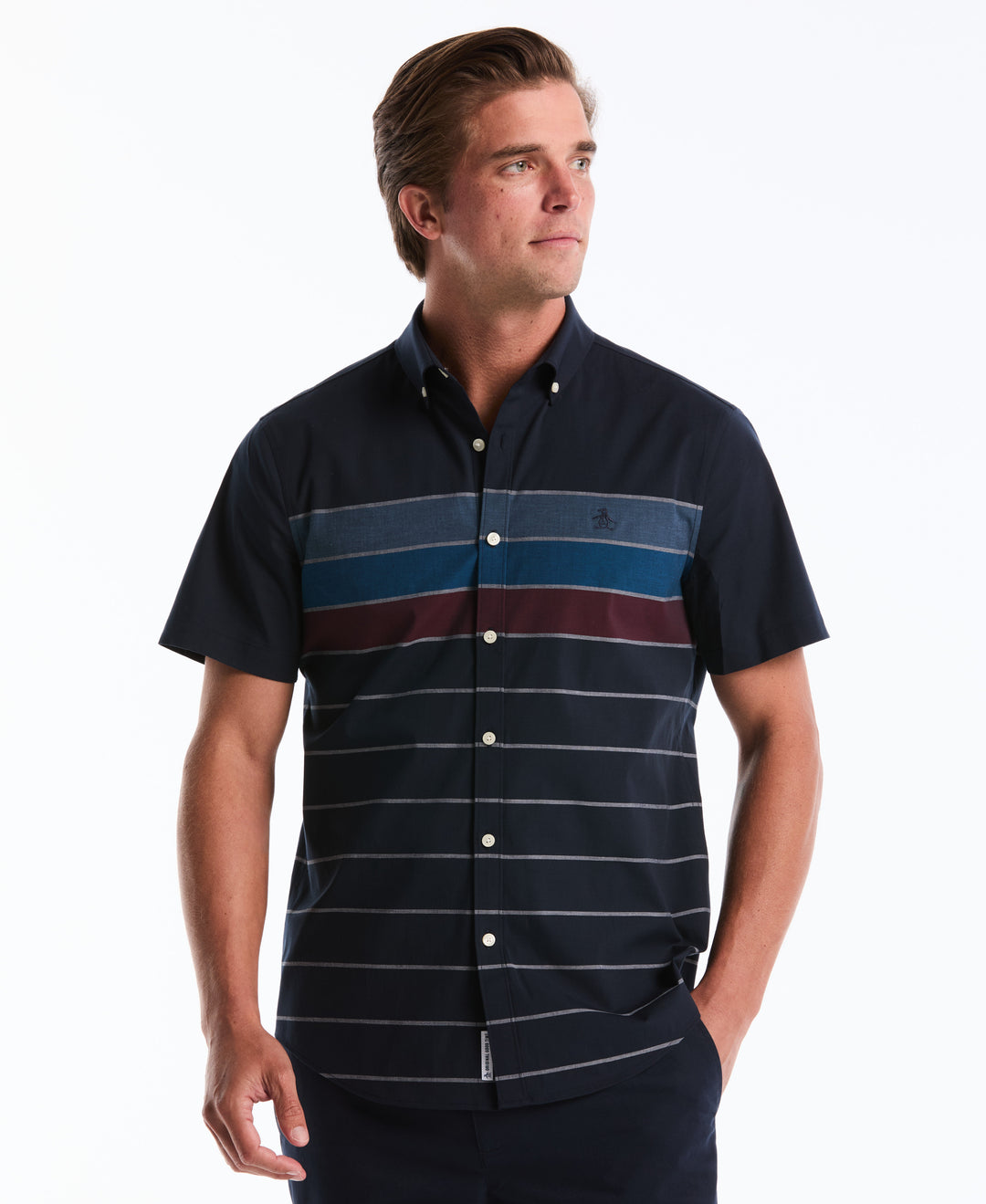 Stripe Stretch Shirt (Dark Sapphire) 