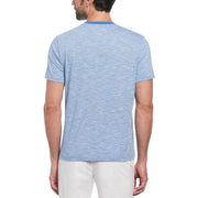 Stripe Chambray Tipped Pocket Tee (Star Sapphire) 