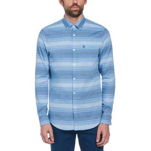 Stripe Flannel Shirt  (Classic Blue) 